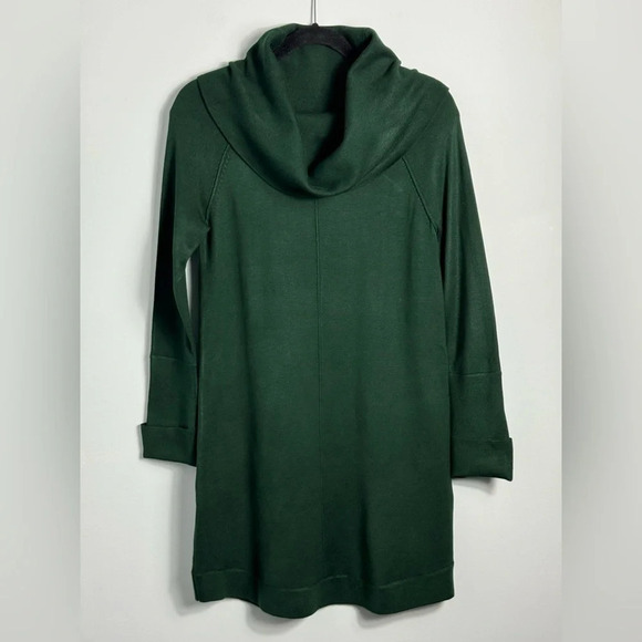 Vince Camuto Hunter green cowl neck Sweater Dress Size Small - Picture 5 of 12